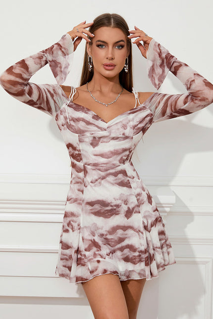 Robe Trapèze Nuances De Sable - gallery 1