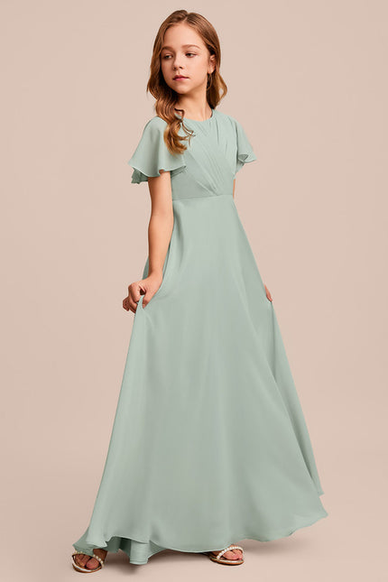 Robe Trapèze Bleu Doux Éclat - gallery 3