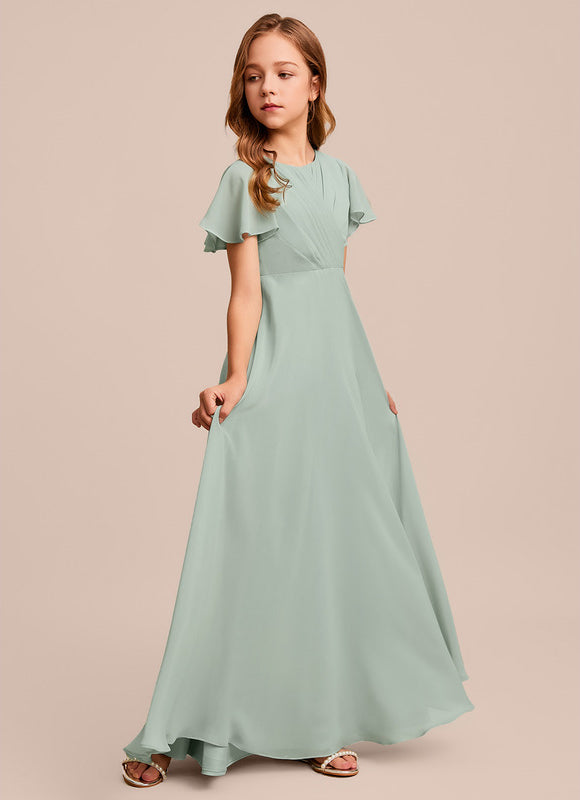 Robe Trapèze Bleu Doux Éclat - gallery 3