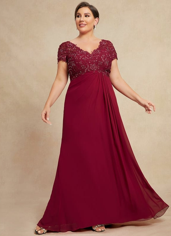 Robe Trapèze Rouge Velours Chic - gallery 4