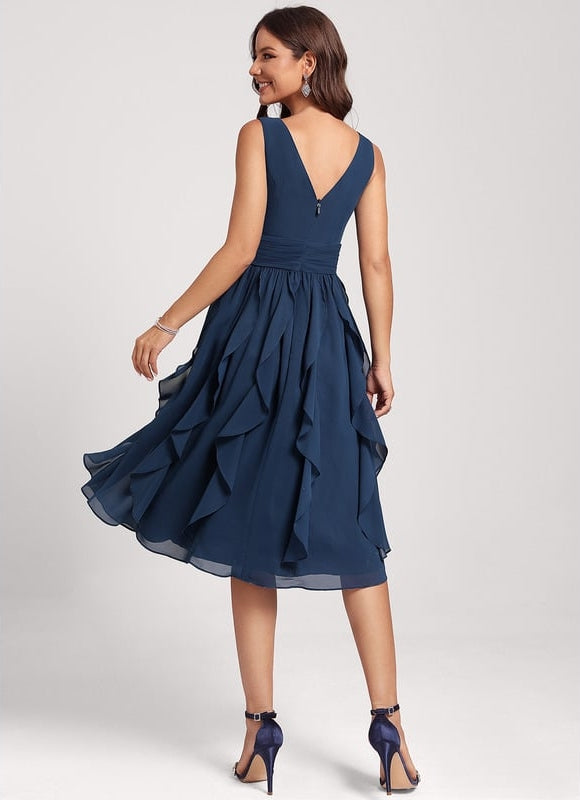 Robe Trapèze Émeraude Volante - gallery 3