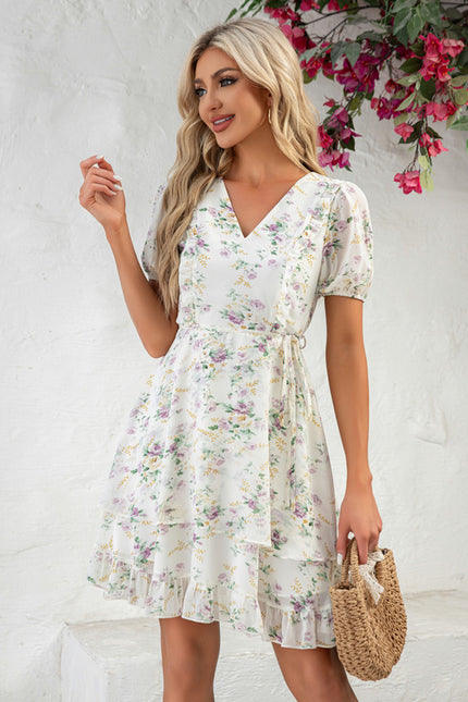 Robe Trapèze Floraison Légère