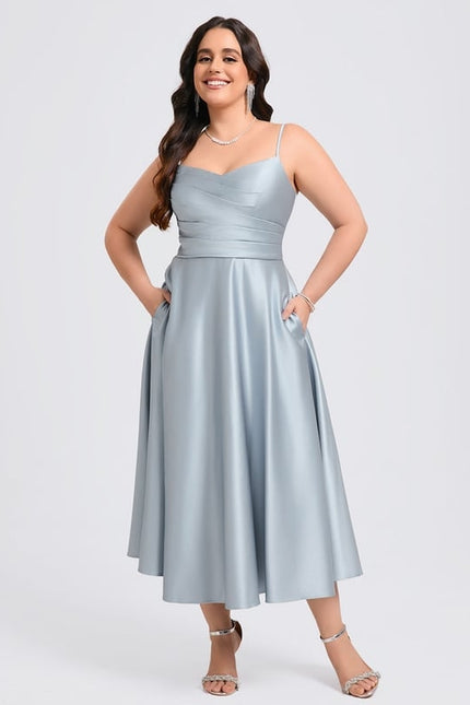 Robe Trapèze Aube Satinée - gallery 5