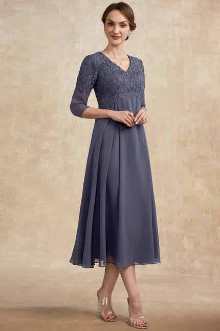 Robe Trapèze Sérénité Grise - gallery 4