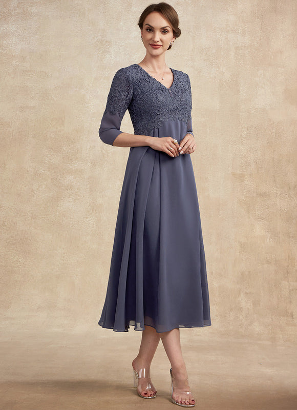 Robe Trapèze Sérénité Grise - gallery 4