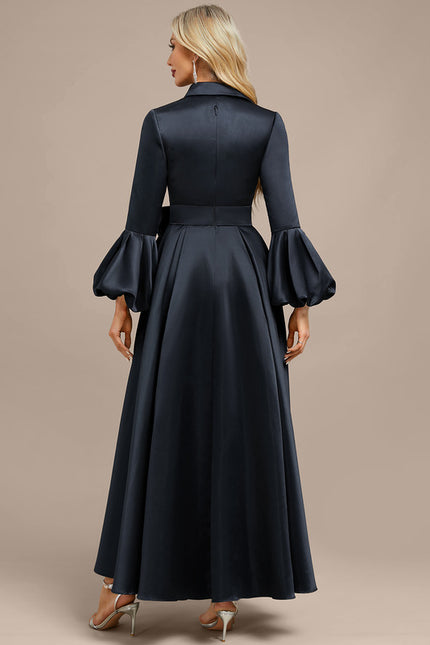 Robe Trapèze Élégance Sombre - gallery 5