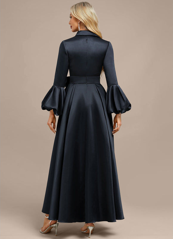 Robe Trapèze Élégance Sombre - gallery 5