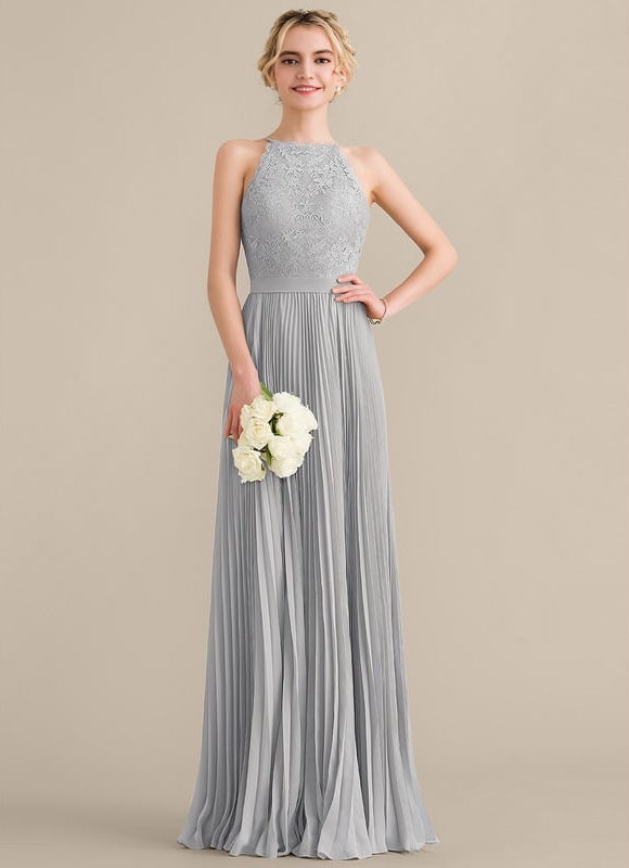 Robe Trapèze Élégance Grise Plissée - gallery 1