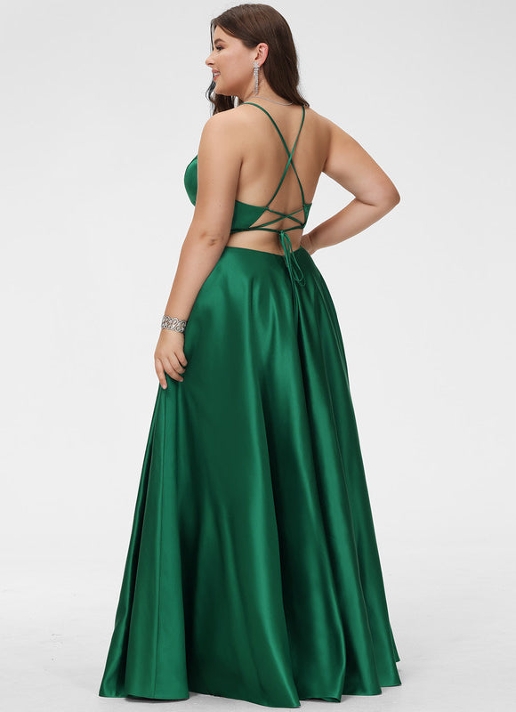 Robe Trapèze Éclat Satiné Doré - gallery 9