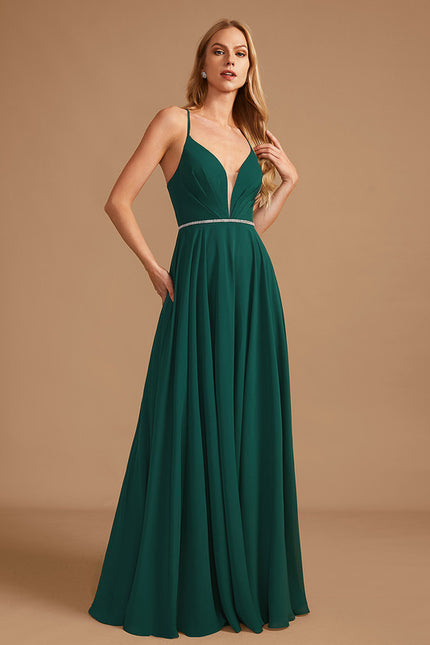 Robe Trapèze Élégance Émeraude Légère - gallery 2
