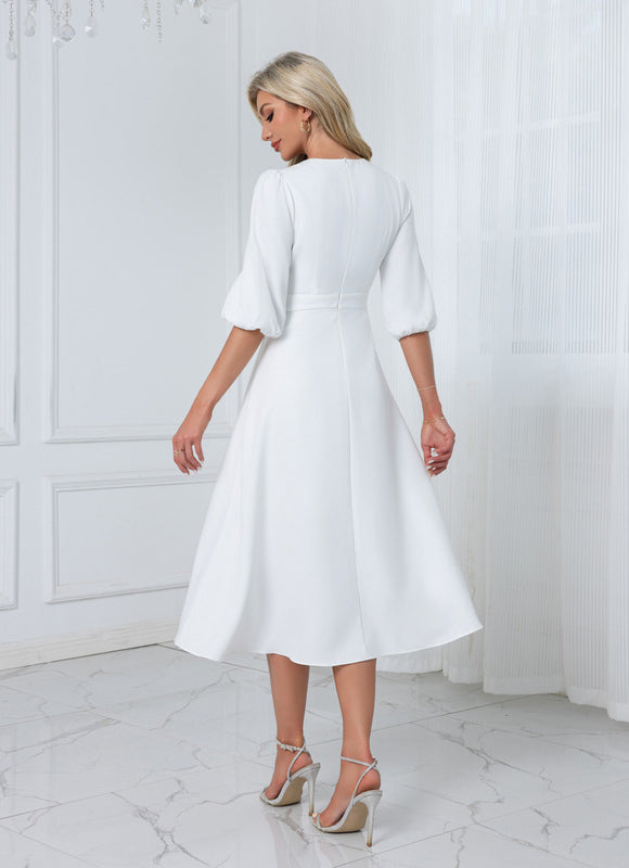 Robe Trapèze Midi Épure - gallery 2