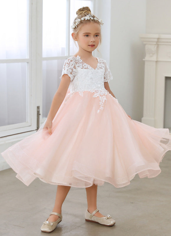 Robe Trapèze Rose Douceur - gallery 3