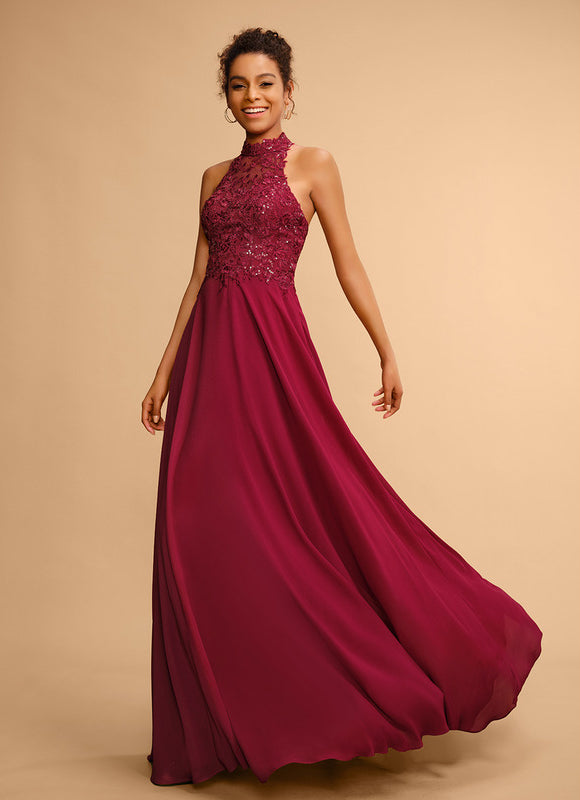 Robe Trapèze Rouge Éblouissant