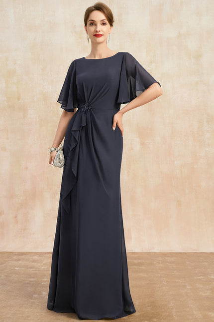 Robe Trapèze Élégance Marine Éthérée - gallery 3