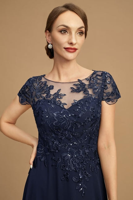 Robe Trapèze Bleu Élégance Chic - gallery 6