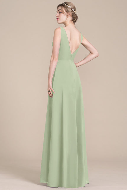 Robe Trapèze Mousseline Fendue - gallery 3