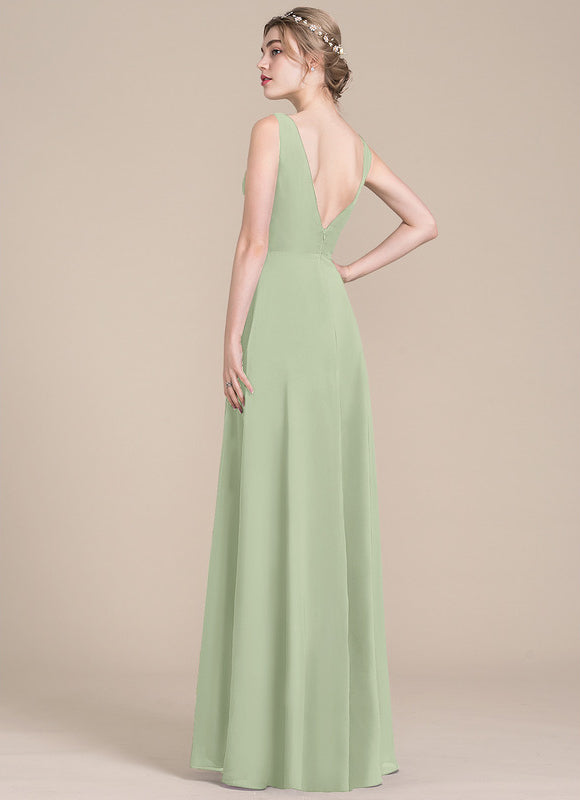 Robe Trapèze Mousseline Fendue - gallery 3