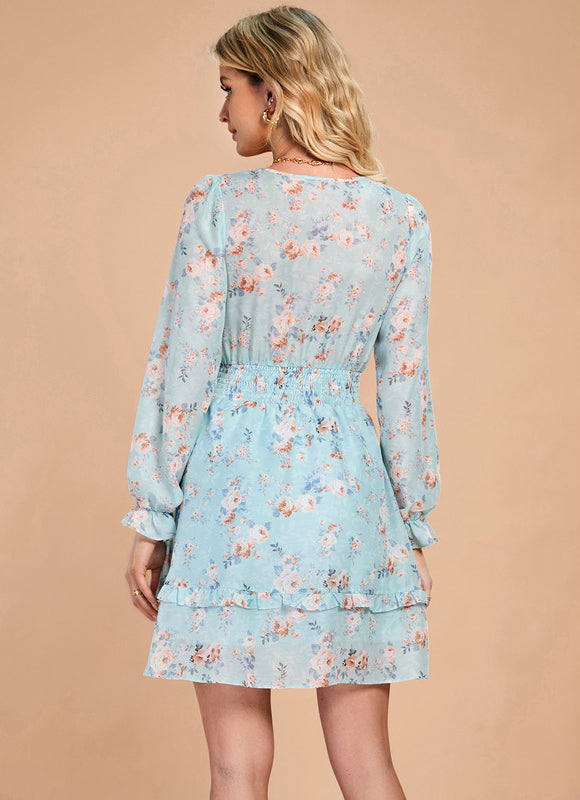 Robe Trapèze Floraison Légère - gallery 5