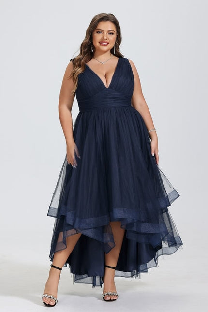 Robe Trapèze Bleue Marine Festive - gallery 6