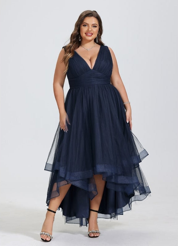 Robe Trapèze Bleue Marine Festive - gallery 6