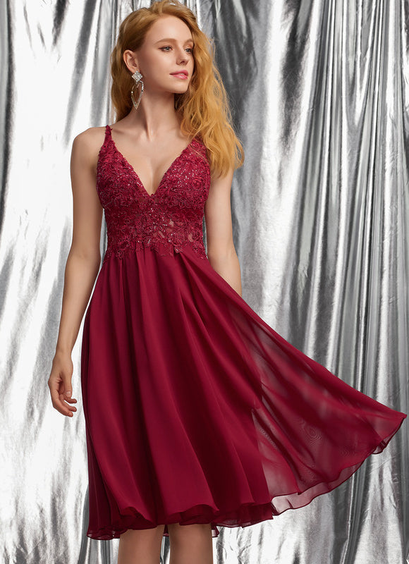 Robe Trapèze Éclat Rosé Flottant - gallery 1