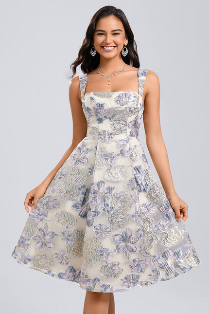 Robe Trapèze Jacquard Lumineuse