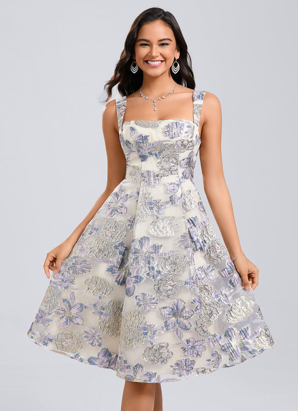 Robe Trapèze Jacquard Lumineuse