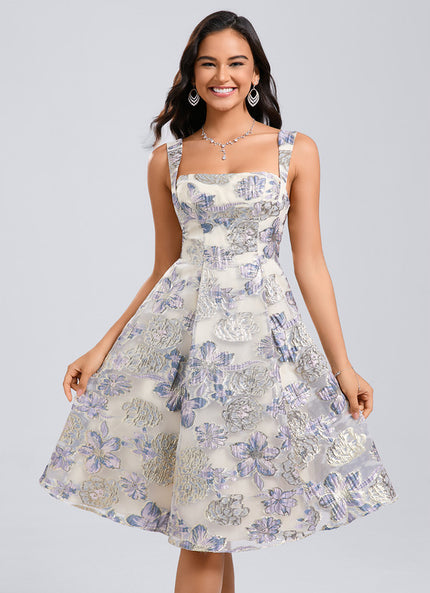 Robe Trapèze Jacquard Lumineuse