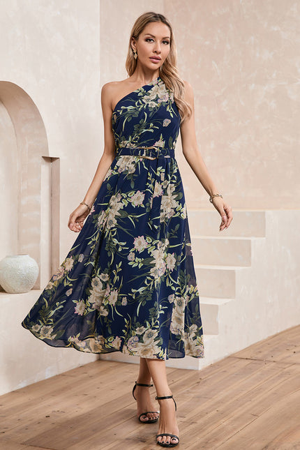 Robe Trapèze Fleur De Nuit - gallery 4