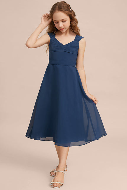 Robe Trapèze Bleu Céleste - gallery 3