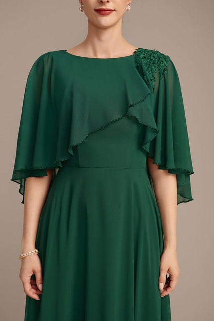 Robe Trapèze Émeraude Flottante - gallery 8