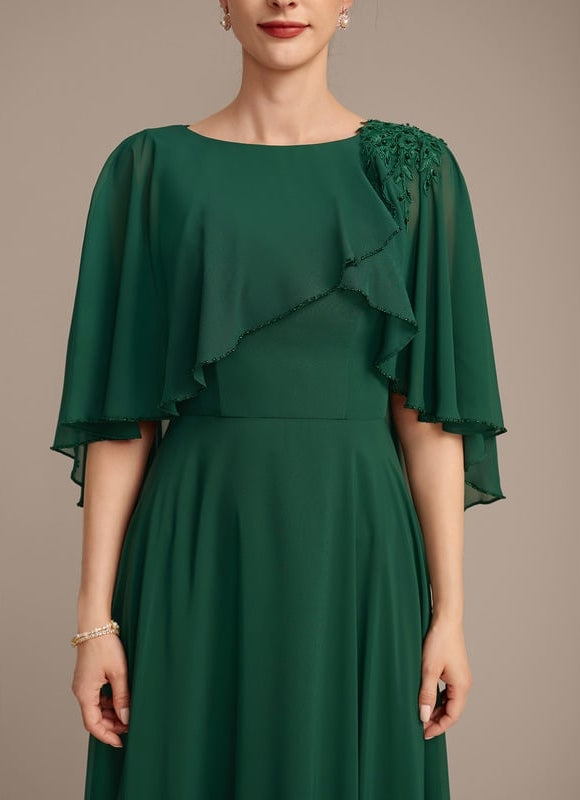 Robe Trapèze Émeraude Flottante - gallery 8