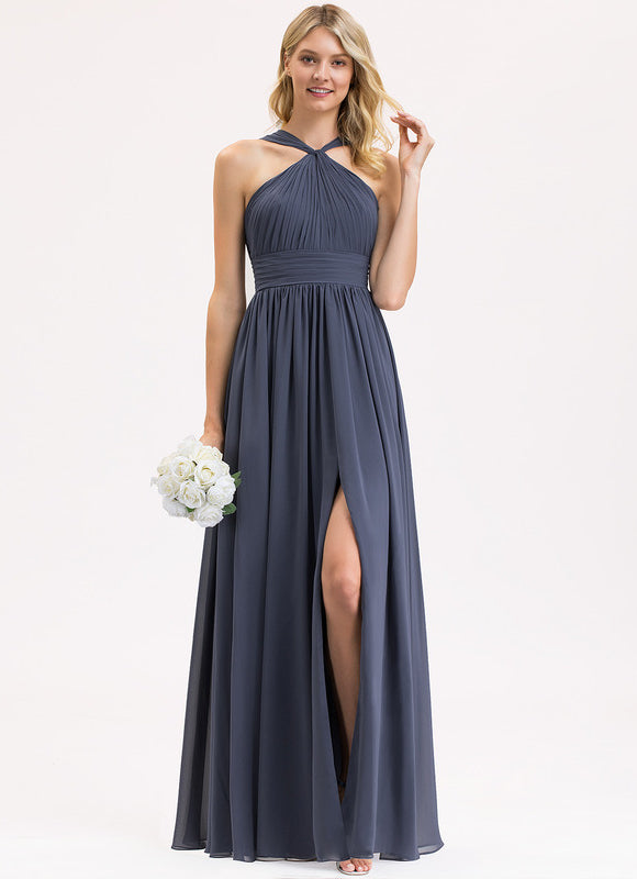 Robe Trapèze Mousseline Fendue - gallery 4
