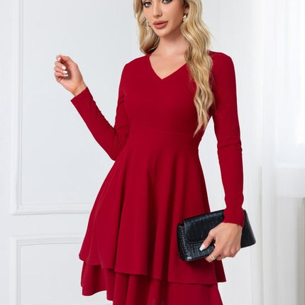Robe Trapèze Volante Écarlate