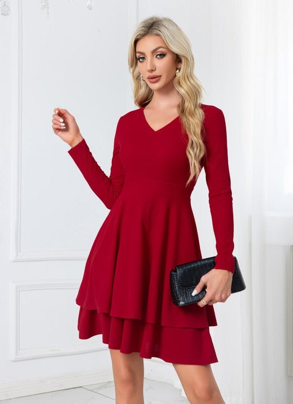Robe Trapèze Volante Écarlate
