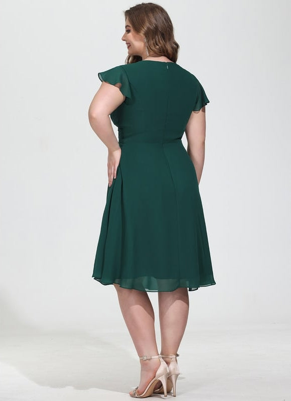 Robe Trapèze Drapé Élégant Chic - gallery 6