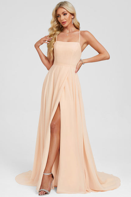 Robe Trapèze Peach Élégance Flottante - gallery 3