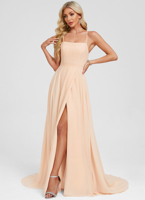 Robe Trapèze Peach Élégance Flottante - gallery 3