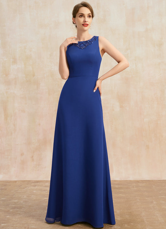 Robe Trapèze Satin Bleu Majestueux - gallery 4