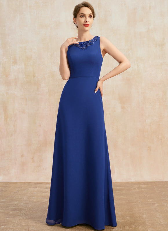 Robe Trapèze Satin Bleu Majestueux - gallery 4