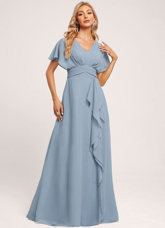 Robe Trapèze Mousseline Fendue - gallery 3