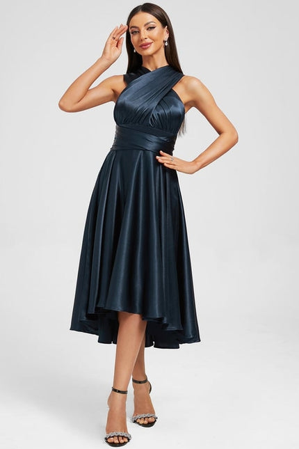 Robe Trapèze Satin Nuit Chic - gallery 8