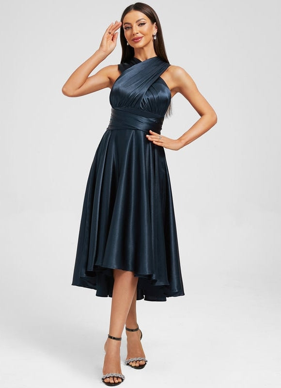 Robe Trapèze Satin Nuit Chic - gallery 8