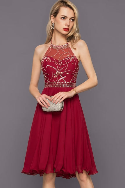 Robe Trapèze Cocktail Éclatante - gallery 3
