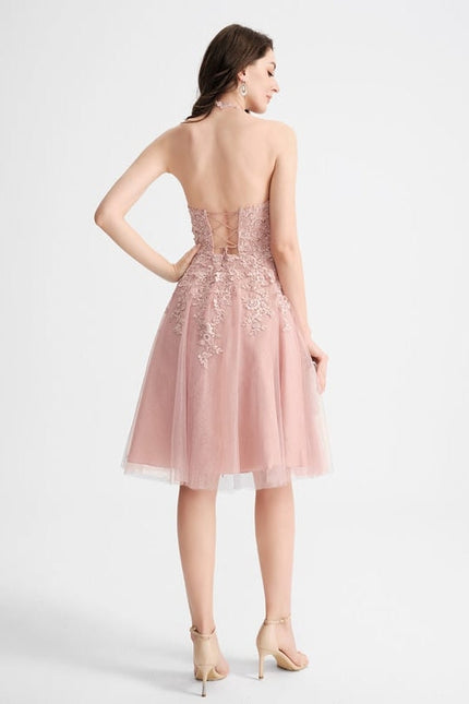 Robe Trapèze Lueur Rosée - gallery 2