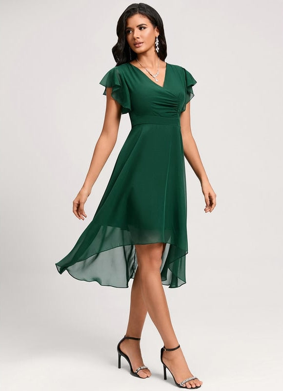 Robe Trapèze Flottante Verte