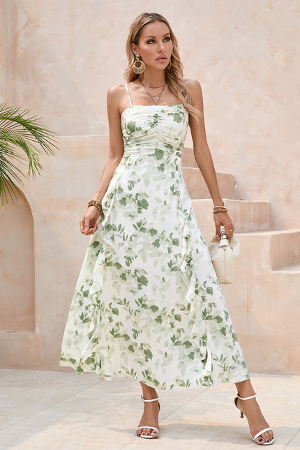 Robe Trapèze Éclat Floral Satiné - gallery 3