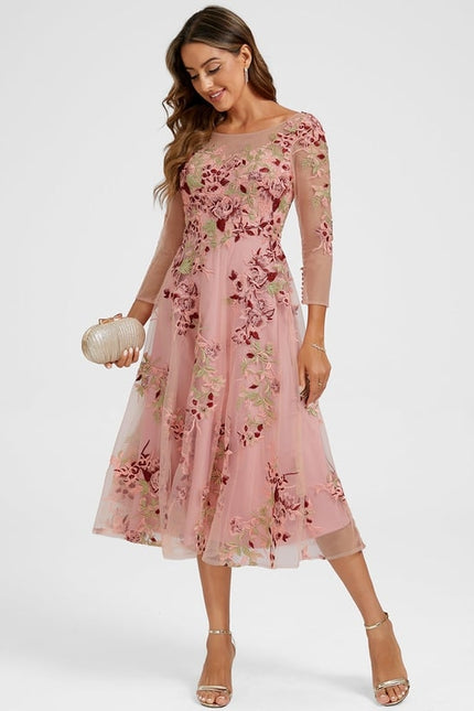 Robe Trapèze Éclat Rosé - gallery 4