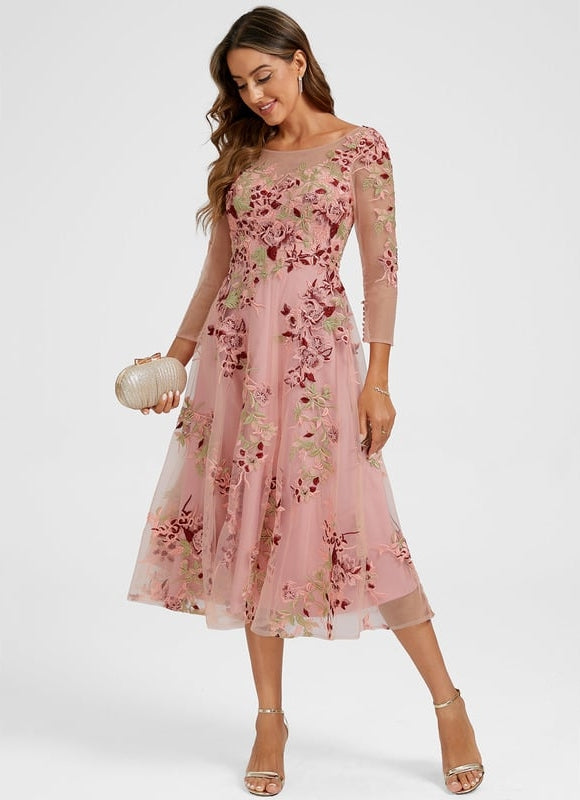 Robe Trapèze Éclat Rosé - gallery 4