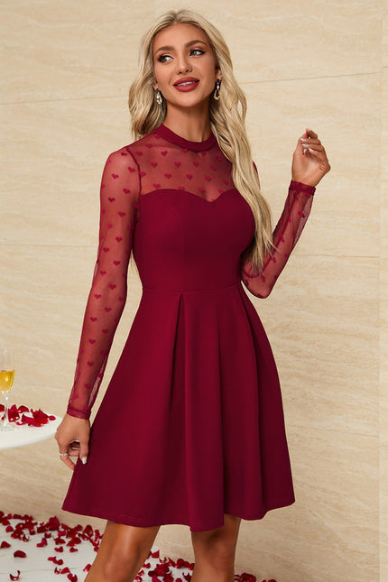 Robe Trapèze Aérienne Bordeaux - gallery 4